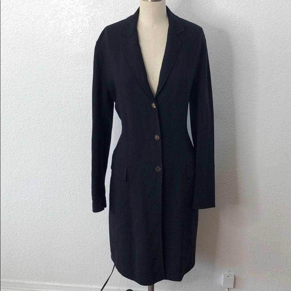 Lafayette 148 navy blue blazer coat 10